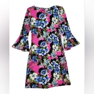 Women Multicolored Floral Sheath Dress